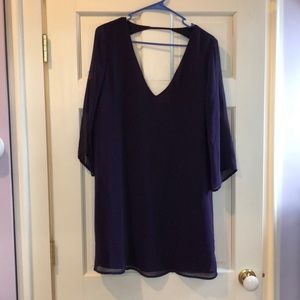 Plum long sleeve dress